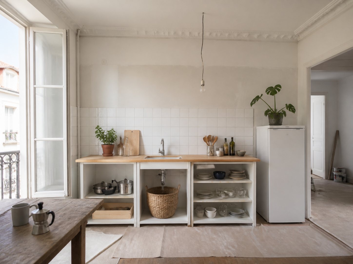 Appartement protégé pendant une rénovation